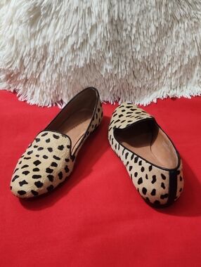Madewell Teddy Leopard Calf Hair slip on loafers